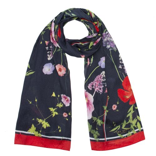 Womens Dark Blue Zadiie Hedgerow Long Scarf 44077 by Ted Baker from Hurleys