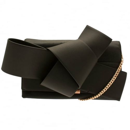 Womens Black Asterr Giant Bow Clutch 18565 by Ted Baker from Hurleys