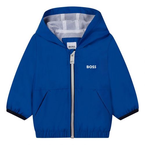 Toddler Electric Blue Hooded Windbreaker Jacket 102316 by BOSS from Hurleys