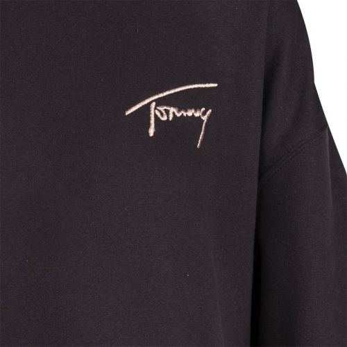 Womens Black Signature Crop Sweat Top 102772 by Tommy Jeans from Hurleys