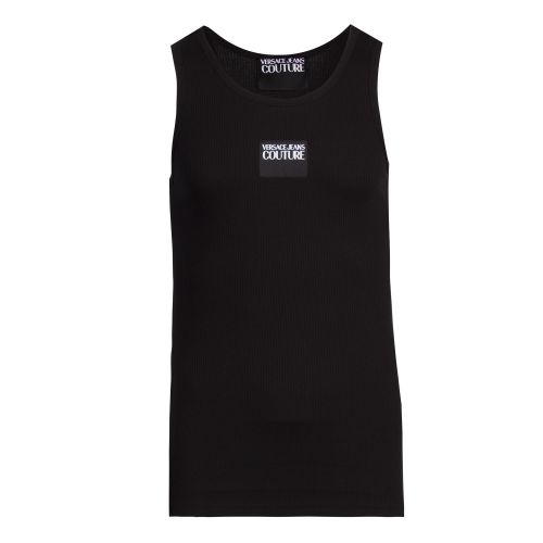 Mens Black Branded Ribed Vest Top 43678 by Versace Jeans Couture from Hurleys