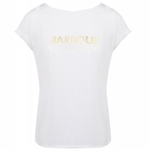 Womens White Court S/s T Shirt 34535 by Barbour International from Hurleys