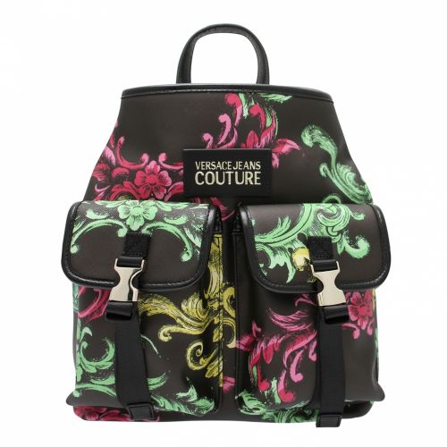Womens Black Baroque Mix Print Backpack 49122 by Versace Jeans Couture from Hurleys