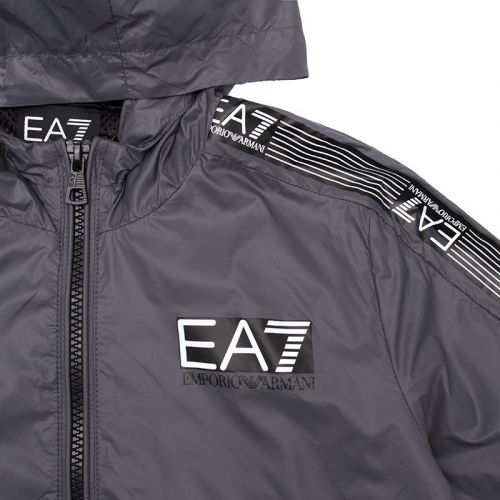 Boys Iron Gate Logo Series Tape Hooded Jacket 105524 by EA7 Kids from Hurleys