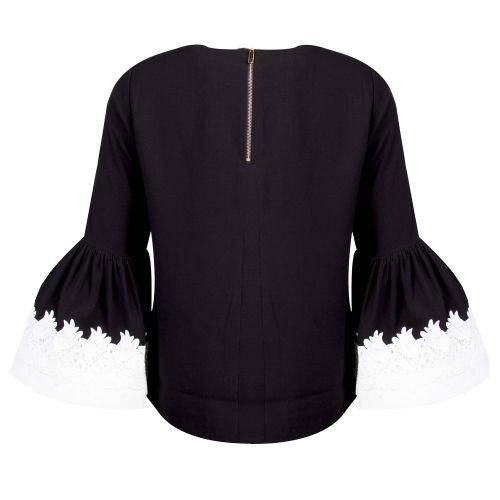 Womens Black Amonie Fluted Sleeve Top 29937 by Ted Baker from Hurleys