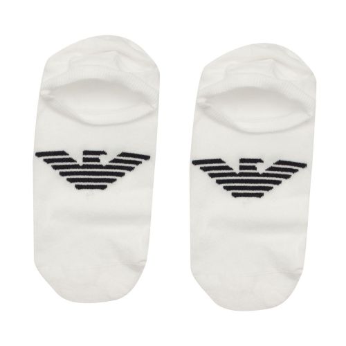 Mens White Invisible Eagle Socks 73304 by Emporio Armani Bodywear from Hurleys
