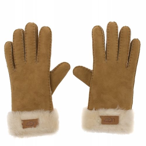 Womens Chestnut Sheepskin Turn Cuff Gloves 32407 by UGG from Hurleys
