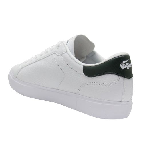 Mens White/Green Powercourt Trainers 89646 by Lacoste from Hurleys