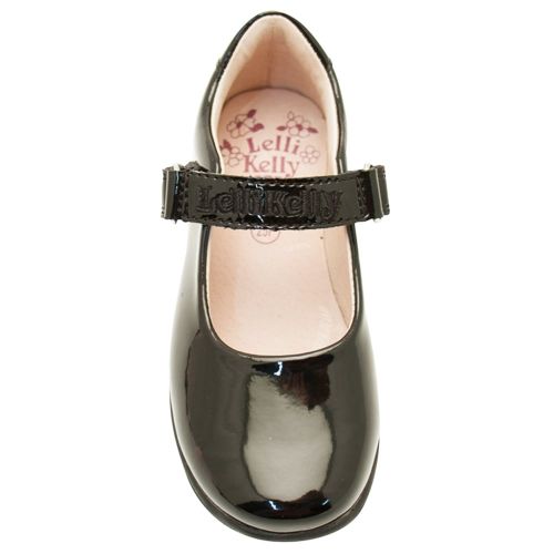 Girls Black Patent Colourissima F Fit Shoes (25-35) 10971 by Lelli Kelly from Hurleys