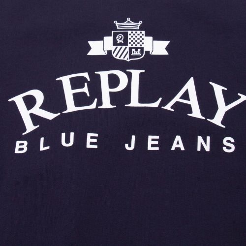 Mens Navy Heritage Logo Sweat Top 55479 by Replay from Hurleys