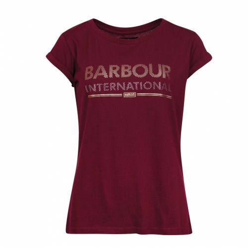 Womens Dark Rhubarb Strike S/s T Shirt 51368 by Barbour International from Hurleys