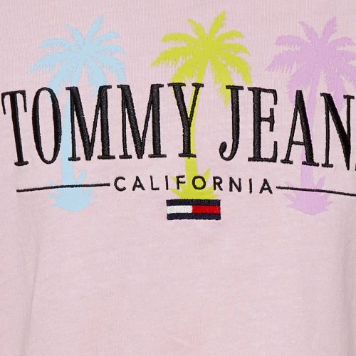 Womens Rose Summer Palm Tree S/s T Shirt 43596 by Tommy Jeans from Hurleys