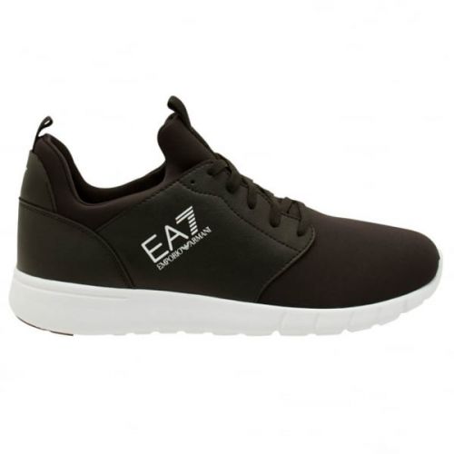Mens Black Simple Racer Trainers 11537 by EA7 from Hurleys