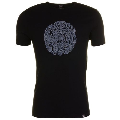 Mens Black Linear Logo S/s Tee Shirt 64226 by Pretty Green from Hurleys