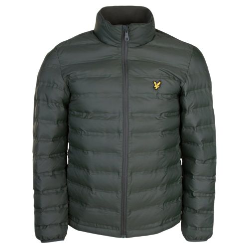 Mens Leaf Green Wadded Funnel Neck Jacket 18723 by Lyle & Scott from Hurleys