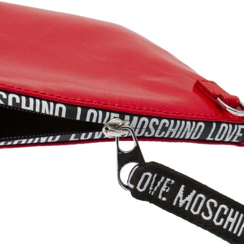 Womens Red Branded Shiny Crossbody Bag 82218 by Love Moschino from Hurleys