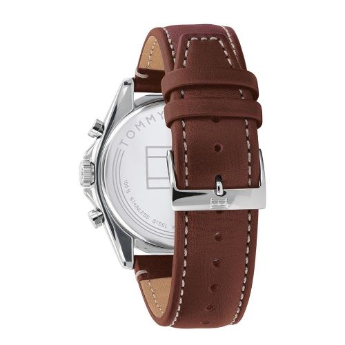 Mens Brown/Blue Parker Leather Watch 86605 by Tommy Hilfiger from Hurleys