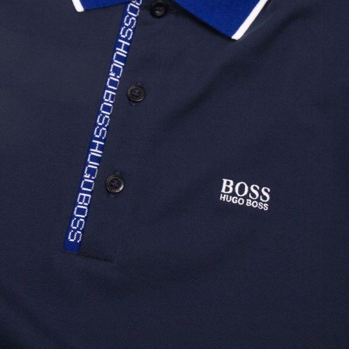 Athleisure Mens Navy Paule 4 Detail Slim Fit S/s Polo Shirt 83775 by BOSS from Hurleys