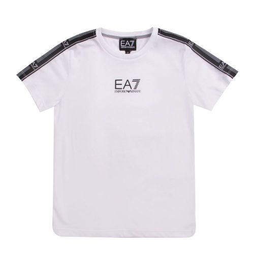 Boys White Logo Series S/s T Shirt 84137 by EA7 from Hurleys