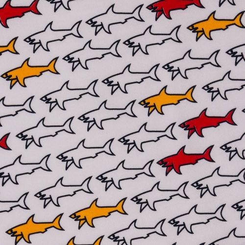 Paul & Shark Boys White Shark Print S/s Tee Shirt 72381 by Paul & Shark Cadets from Hurleys