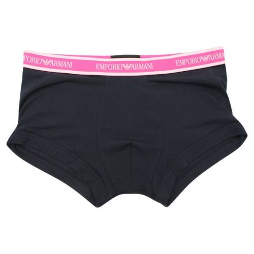 Mens Marine/Colours Core Logoband 3 Pack Trunks 108223 by Emporio Armani Bodywear from Hurleys