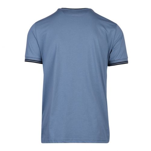 Mens Ash Blue Twin Tipped S/s T Shirt 102871 by Fred Perry from Hurleys