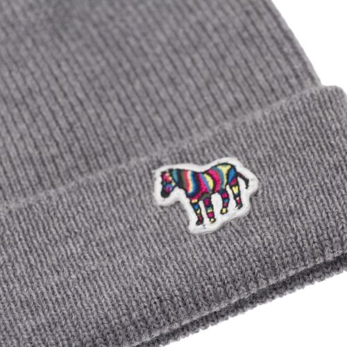 Mens Slate Zebra Beanie Hat 35679 by PS Paul Smith from Hurleys