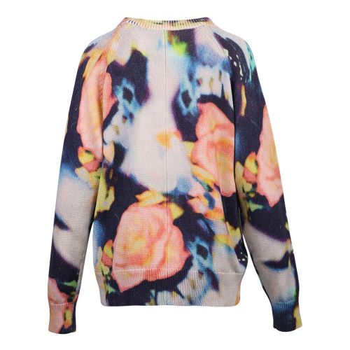 Womens Black Rose Print Crew Neck Knitted Jumper 99108 by PS Paul Smith from Hurleys