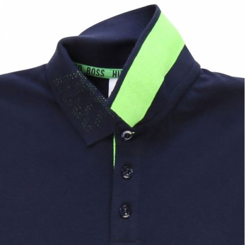 Boys Navy Small Patch Tipped S/s Polo Shirt 56062 by BOSS from Hurleys