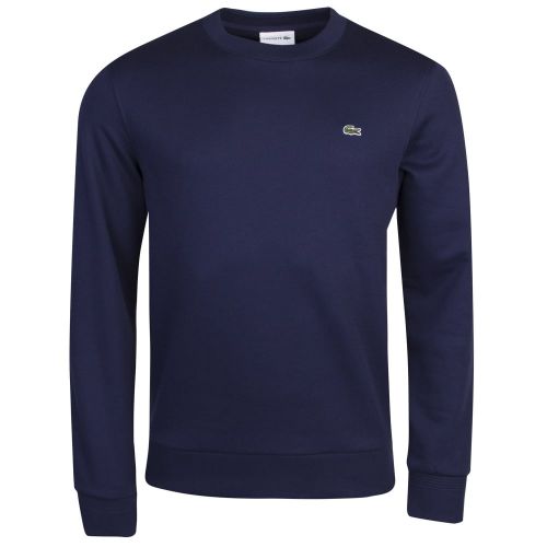 Mens Navy Branded Crew Sweat Top 23285 by Lacoste from Hurleys