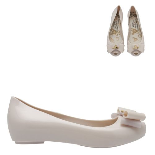 Vivienne Westwood Womens White Ivory Ultragirl 22 Bow Shoes 44335 by Melissa from Hurleys