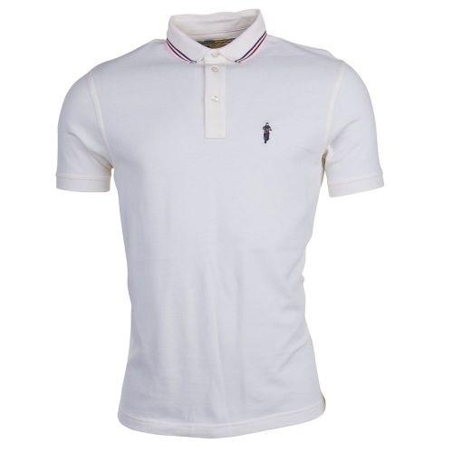Steve McQueen™ Collection Mens White Rickson S/s Polo Shirt 71535 by Barbour from Hurleys