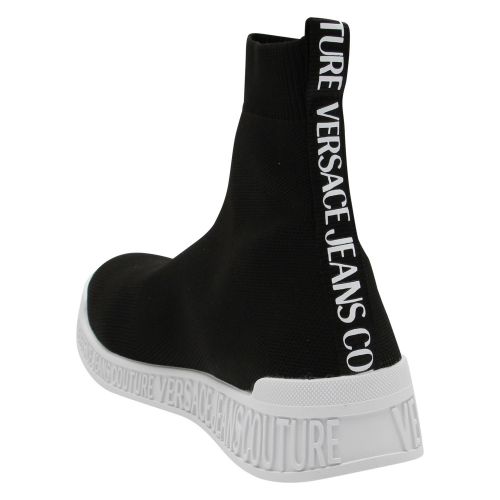 Womens Black Knitted Sock Flat Trainers 55107 by Versace Jeans Couture from Hurleys