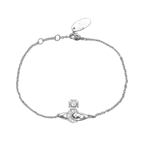 Womens Silver/White Dorina Bas Relief Bracelet 77176 by Vivienne Westwood from Hurleys