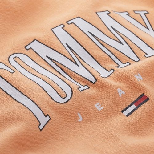 Womens Melon Orange Script Logo S/s T Shirt 58120 by Tommy Jeans from Hurleys