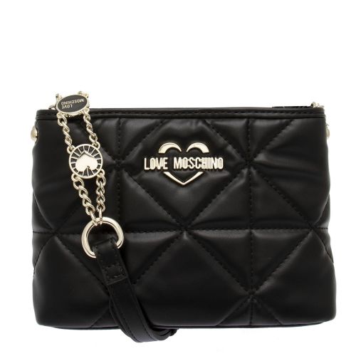 Womens Black Quilted Pouch Crossbody Bag 79521 by Love Moschino from Hurleys