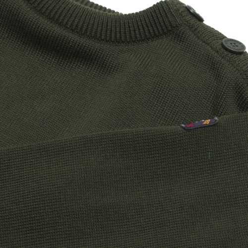 Paul & Shark Mens Khaki Button Shoulder Crew Knitted Jumper 32856 by Paul And Shark from Hurleys