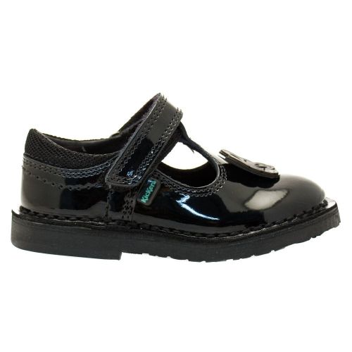Infant Black Patent Leather Adlar T-Bar (5-12) 61976 by Kickers from Hurleys