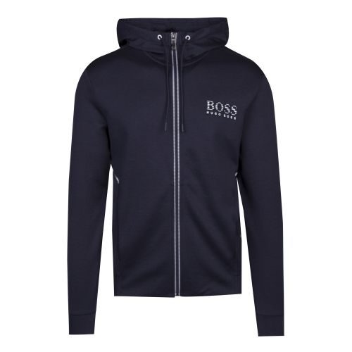 Athleisure Mens Navy Saggy Hooded Zip Sweat Top 44794 by BOSS from Hurleys