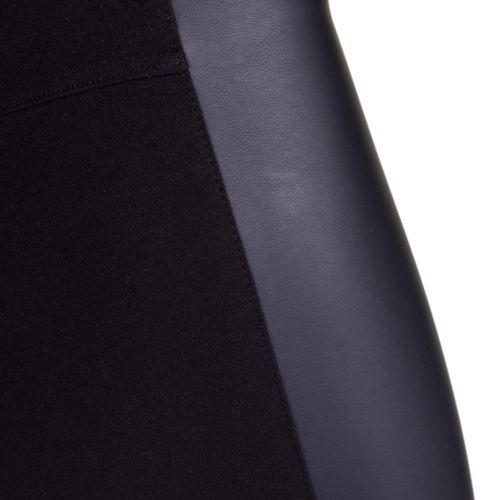 Womens Black Nell PU Panel Leggings 62911 by Forever Unique from Hurleys