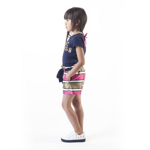 Marc Jacobs Kids Shorts Girls Fuschia Stripe Sateen