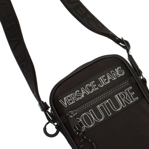 Mens Black Branded Logo Small Crossbody Bag 83660 by Versace Jeans Couture from Hurleys