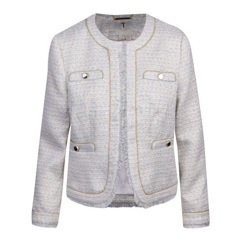 Womens Light Blue Bloss Boucle Jacket 84632 by Ted Baker from Hurleys