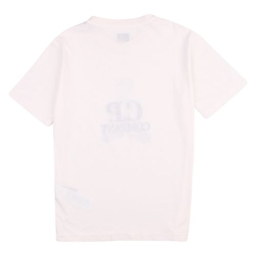 Boys Gauze White Goggle Back Print S/s T Shirt 47642 by C.P. Company Undersixteen from Hurleys