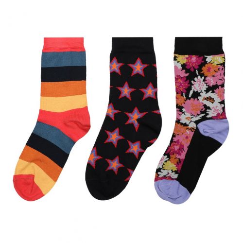 Womens Black Multi 3 Pack Socks 100916 by PS Paul Smith from Hurleys