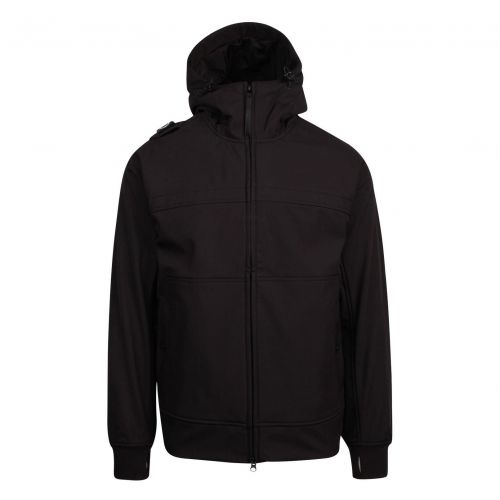 Mens Jet Black Softshell Hooded Zip Through Jacket 77050 by MA.STRUM from Hurleys