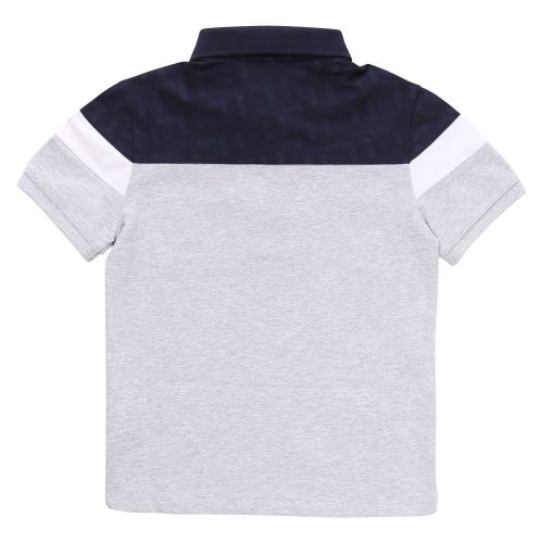 Boys Grey Marl Arm Panel Detail S/s Polo Shirt 55966 by BOSS from Hurleys