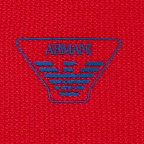Boys Red Logo S/s Polo Shirt 11579 by Armani Junior from Hurleys