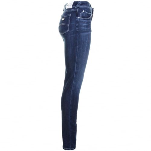 Womens Blue Wash J20 High Rise Skinny Fit Jeans 27179 by Armani Jeans from Hurleys