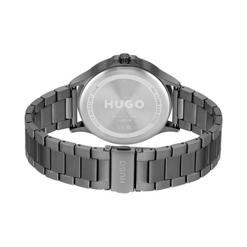 Mens Grey/White/Black Leap Bracelet Strap Watch